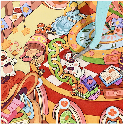 #018 Senyou Large Version 11.0 Alice Series DIY 3D Scene Stickers 4 Miniature Scenes(M)