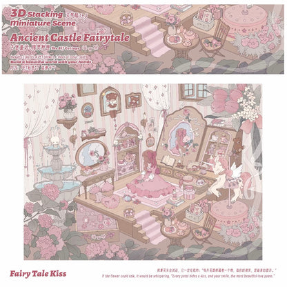 #014 Weather Clear 13.0 Ancient Castle Fairy Tale Series DIY 3D Scene Stickers Miniature Scenes(M)