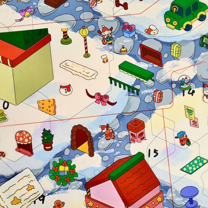 #037  Senyou 2.0  Extra Large Christmas Eve in Grindelwald Series DIY 3D Scene Stickers Cute Miniature Scenes(XL)