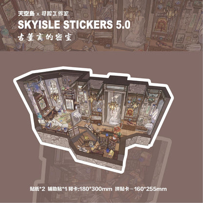 #011 SKYISLE STICKERS 5.0 DIY 3D Scene Stickers 4 Miniature Scenes(M)