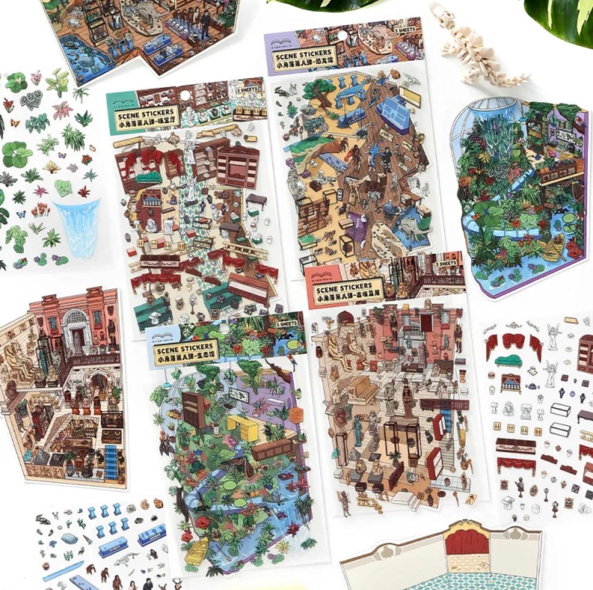 #009 Paper More Cozy Node 8.0 3D Scene Stickers 4 Miniature Scenes(S)