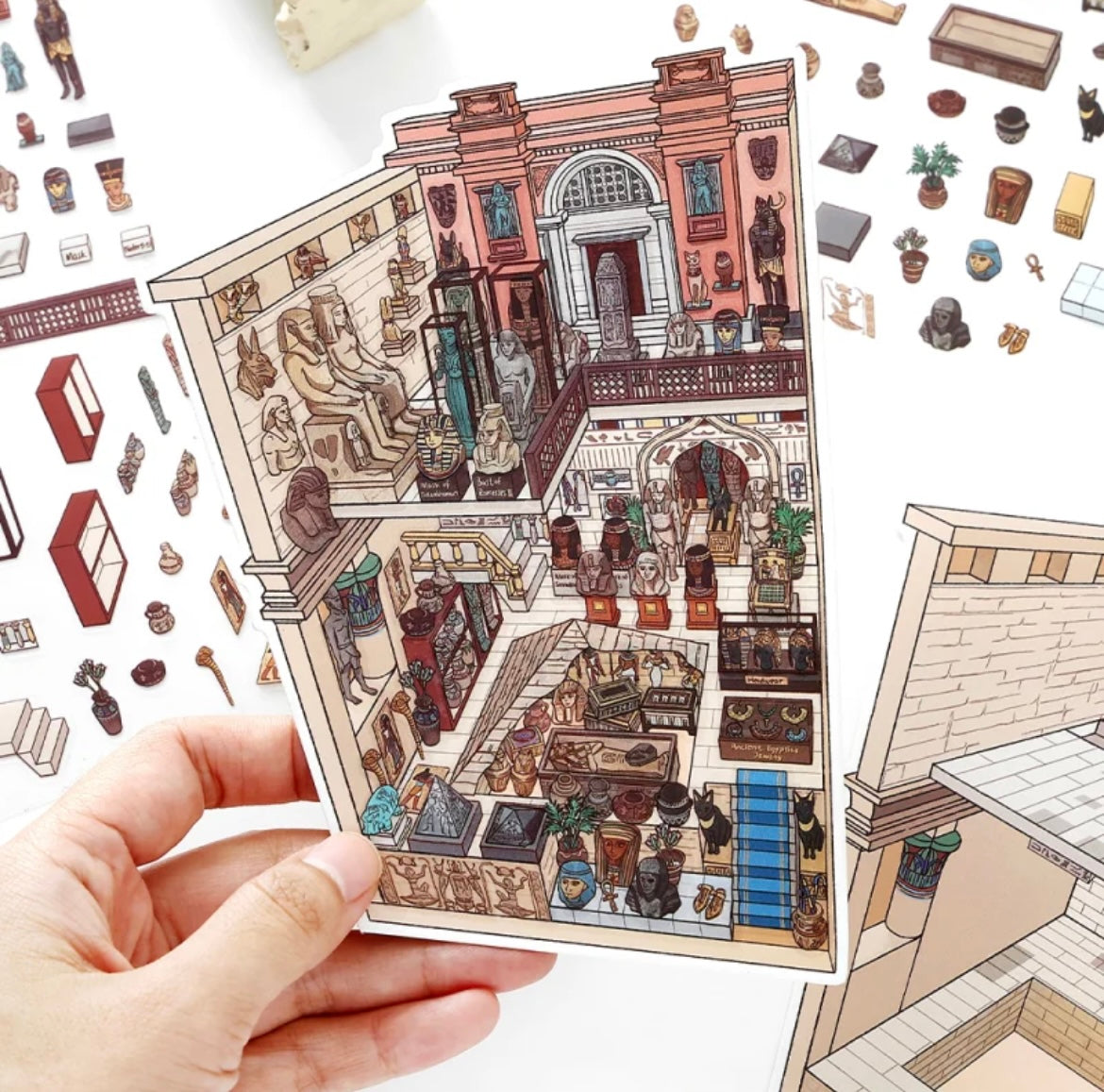 #009 Paper More Cozy Node 8.0 3D Scene Stickers 4 Miniature Scenes(S)