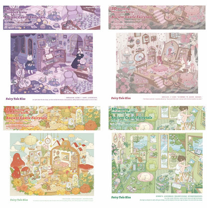#014 Weather Clear 13.0 Ancient Castle Fairy Tale Series DIY 3D Scene Stickers Miniature Scenes(M)