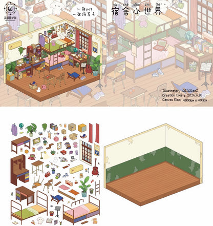 #023 Inspiration Dream Catcher 3.0 DIY 3D Scene Stickers 2 Miniature Scenes(M)