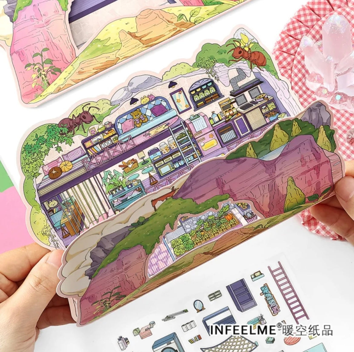 #010 My Cozy House 7.0 DIY 3D Scene Stickers 4 Miniature Scenes(S)