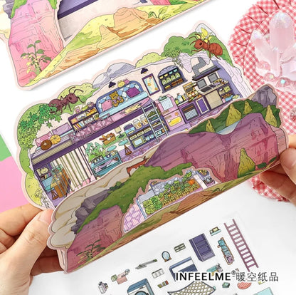 #010 My Cozy House 7.0 DIY 3D Scene Stickers 4 Miniature Scenes(S)