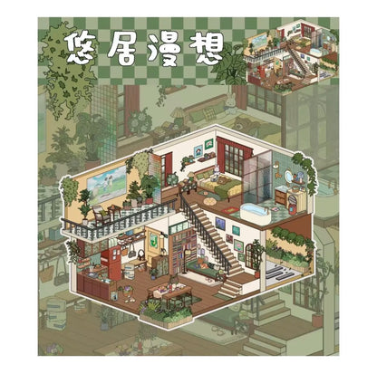 #023 Inspiration Dream Catcher 3.0 DIY 3D Scene Stickers 2 Miniature Scenes(M)