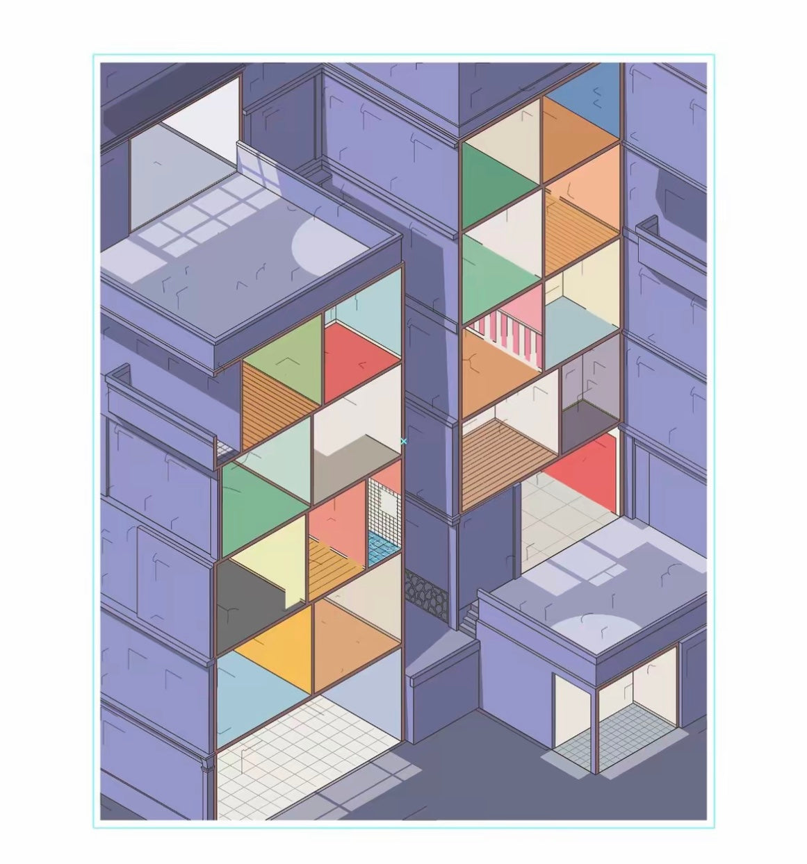 #028 SKYISLE 3.0 Grand Series DIY 3D Scene Stickers 4 Miniature Scenes(L)