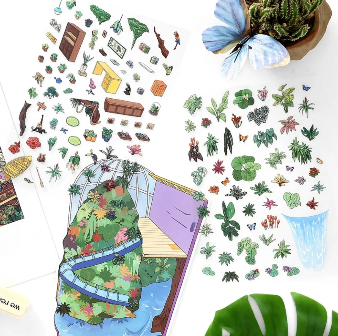 #009 Paper More Cozy Node 8.0 3D Scene Stickers 4 Miniature Scenes(S)