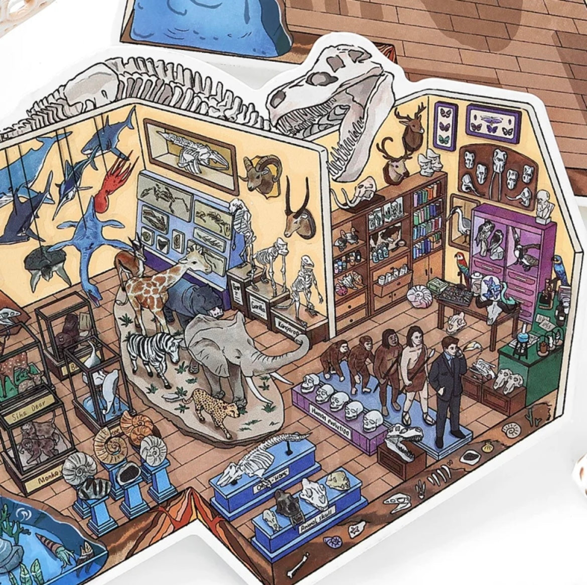 #009 Paper More Cozy Node 8.0 3D Scene Stickers 4 Miniature Scenes(S)