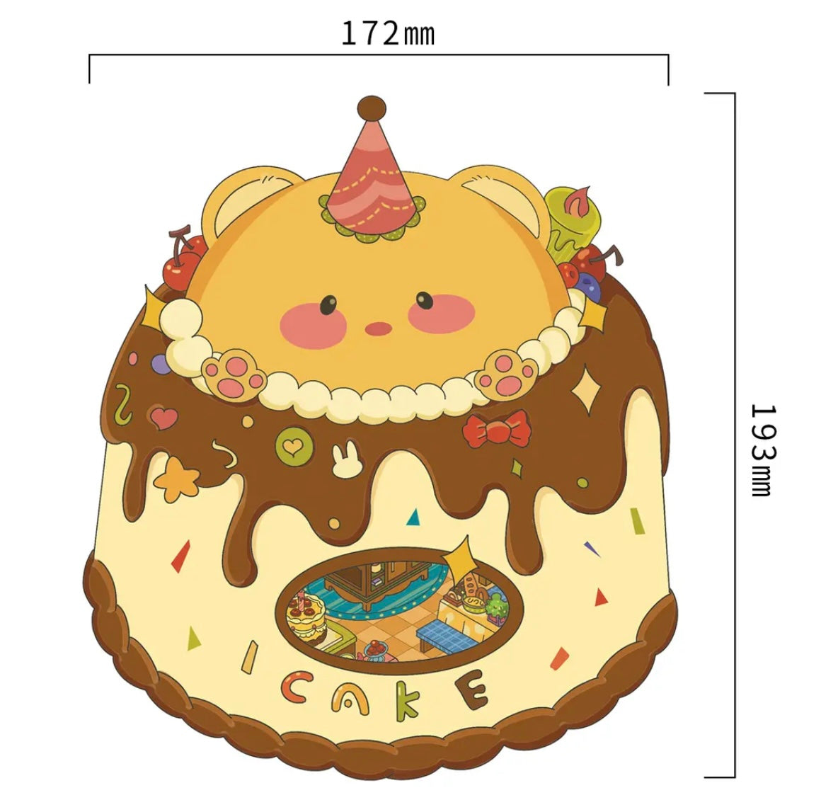 #025 Senyou Large Version 23.0 Flip Series 3D Scene Stickers 2 Miniature Scenes(M)