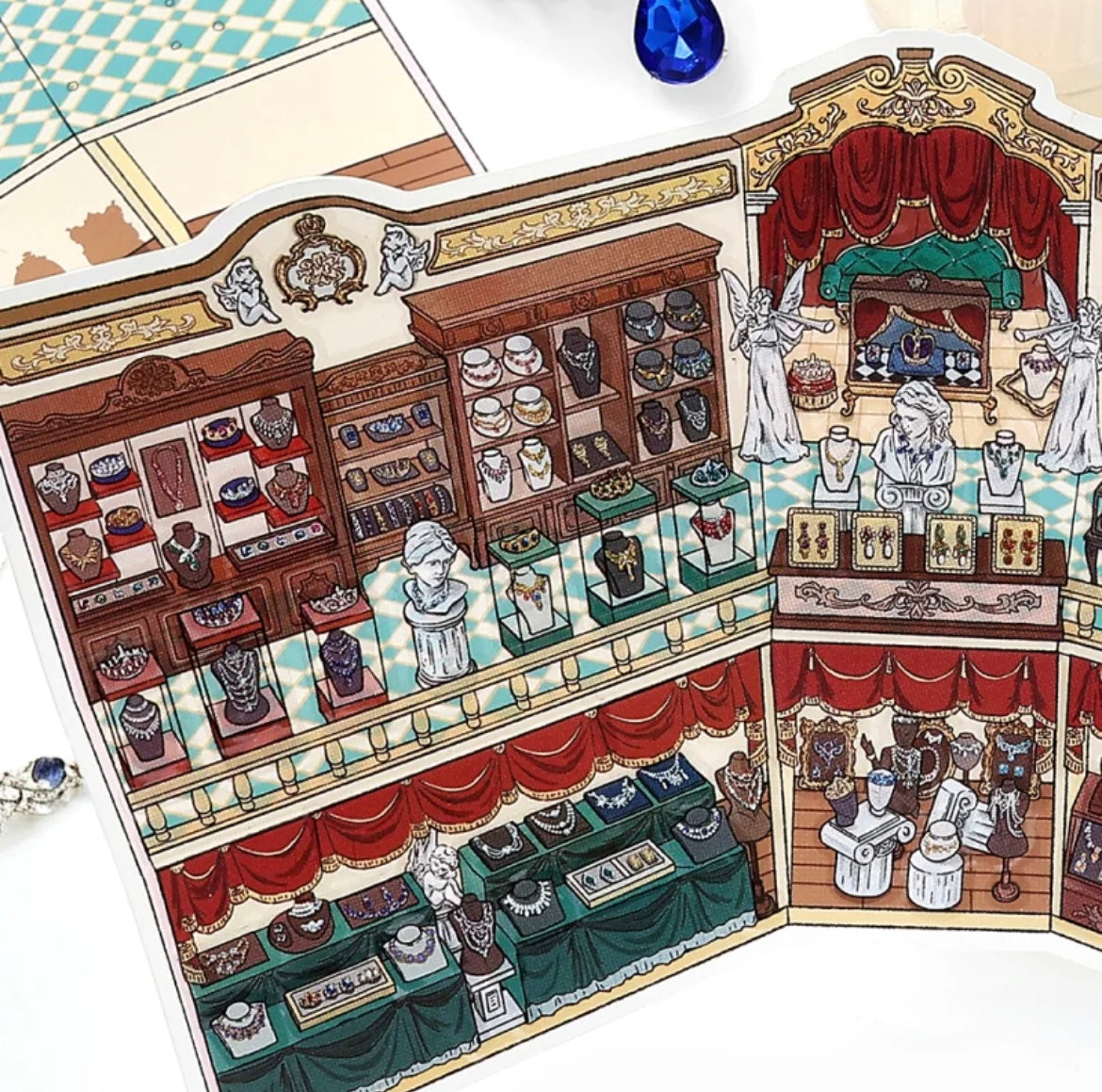 #009 Paper More Cozy Node 8.0 3D Scene Stickers 4 Miniature Scenes(S)