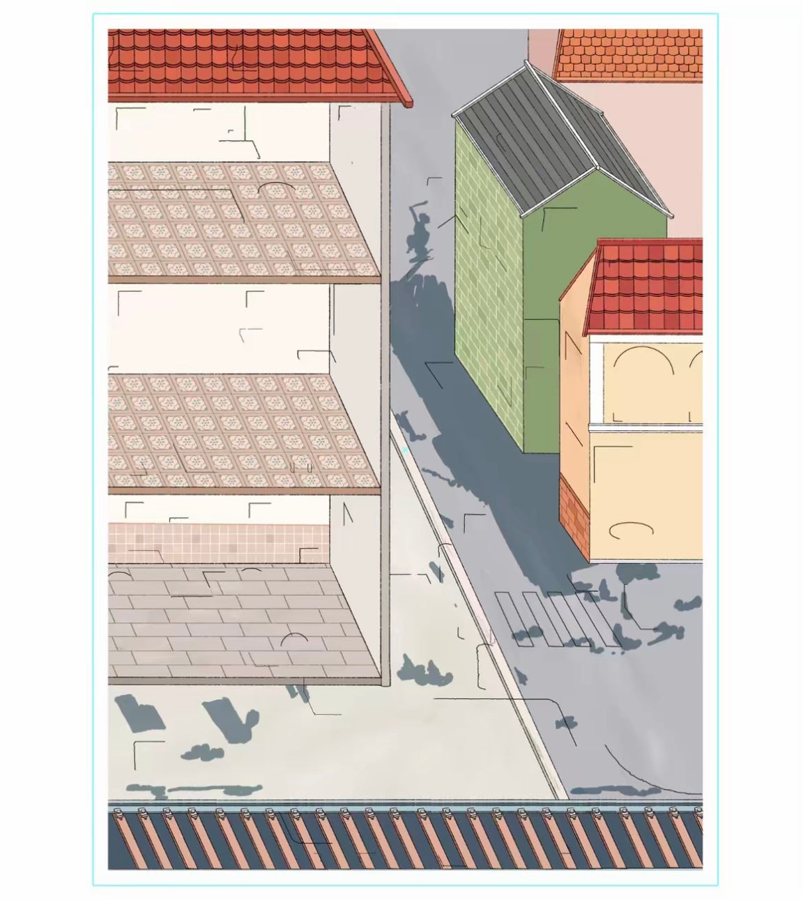 #028 SKYISLE 3.0 Grand Series DIY 3D Scene Stickers 4 Miniature Scenes(L)