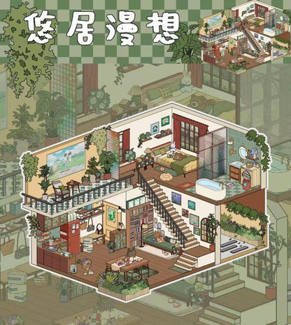 #023 Inspiration Dream Catcher 3.0 DIY 3D Scene Stickers 2 Miniature Scenes(M)