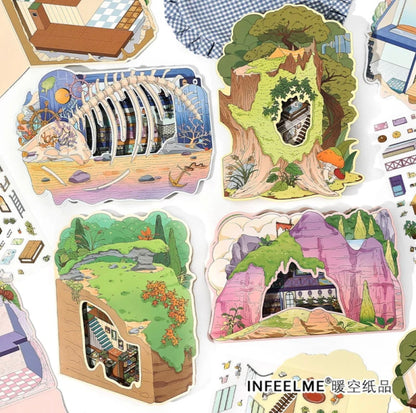 #010 My Cozy House 7.0 DIY 3D Scene Stickers 4 Miniature Scenes(S)